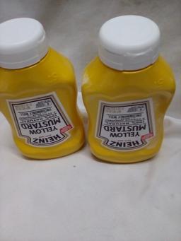 Qty. 2 Heinz Yellow Mustard Bottles 20 Oz Each