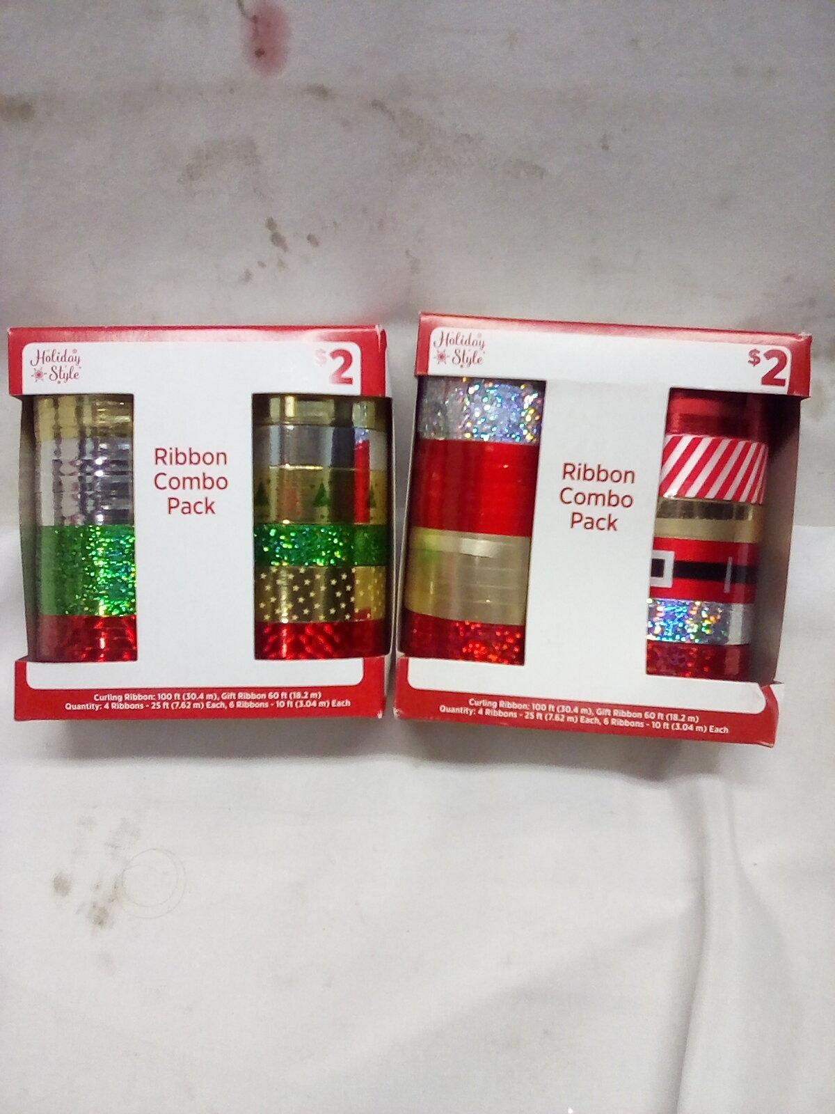 Holiday Style Qty 2 Ribbon Combo Packs.