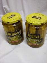 Qty. 2 Jars Mt. Olive Bread & Butter Pickle Spears