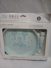 Disney Baby Silicone Plate and spoon set – Mickey Mouse