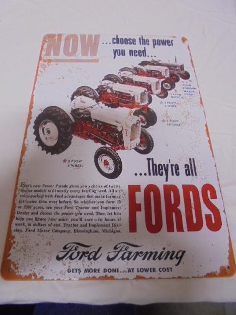 Ford Tractor Metal Sign