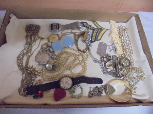 Large Group of Assorted Jewelry & Watches