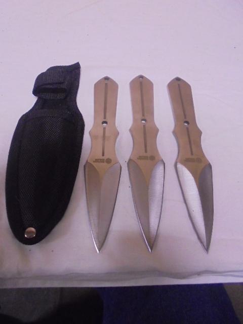 3pc Set of Sahara Sailor Throwing Knives w/ Sheafe