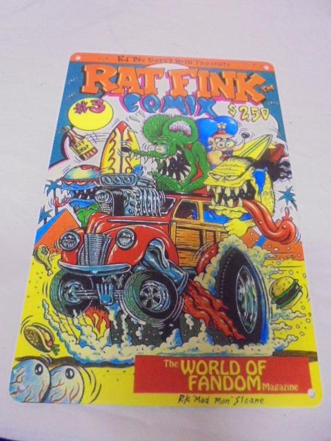 Rat Fink Metal Sign