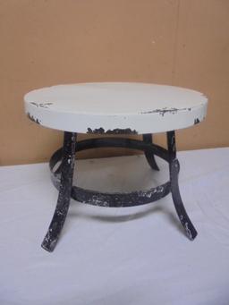 Vintage Small Round Metal Stool