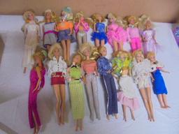 Large Group of Barbie Dolls