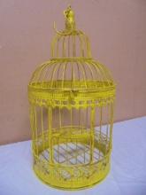 Yellow Metal Art Bird Cage