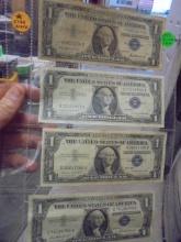 Group of 4 1957 $1 Silver Certificates