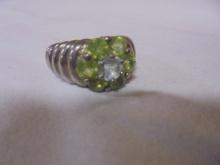 Beautiful Ladies Sterling Silver Ring w/ Stones