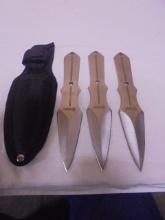 3pc Set of Sahara Sailor Throwing Knives w/ Sheafe