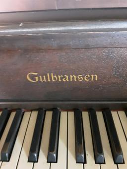 Antique Gulbransen Player Piano w/Bench and Piano Rolls