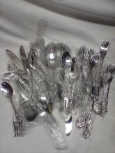 Dandat 60 Piece Retro Silver Tableware Set.