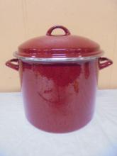 Paula Deen Porcelain Over Steel Stock Pot