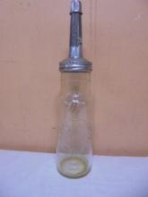 Vintage Standard Oil Co of Indiana Quart Glass Oil Bottle