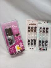 3Pc Womens Hair Lot- Gray Away Black/Dark Brown,2 Packs of 18 Mini Clips