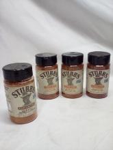 Lot of 4 Stubbs 5.04oz Rubs- 3 Pork, 1 Bar-B-Q