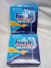 Finish Gelpacs Orange Scent. Qty 2 Boxes. 38 Tabs each.