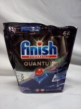 64Cnt Bag of Finish Powerball Quantum Auto Dishwasher Detergent Tabs