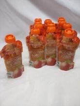 Lot of 12 Happy Baby Organics 4oz Apple, Pumpkin, and Carrot Pouches