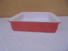 Vintage Pyrex Flamingo Pink 8in Square Baking Dish