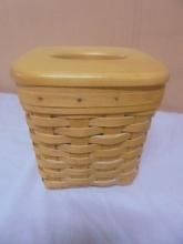 1997 Longaberger Tissue Basket w/ Lid