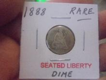 1888 Seated Liberty Dime