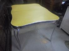 Vintage MCM Chrome Leg Dining Table