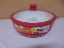 Imusa 6.9qt Ceramic Non-Stick Caldero w/ Silicone Seal Glass Lid