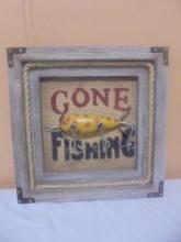 Gone Fishing Wooden Wall Décor w/ Luer