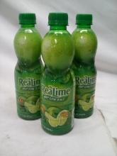 Lot of 3 ReaLime 15FlOz Bottles of Lime Juice