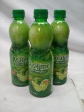 Lot of 3 ReaLime 15FlOz Bottles of Lime Juice