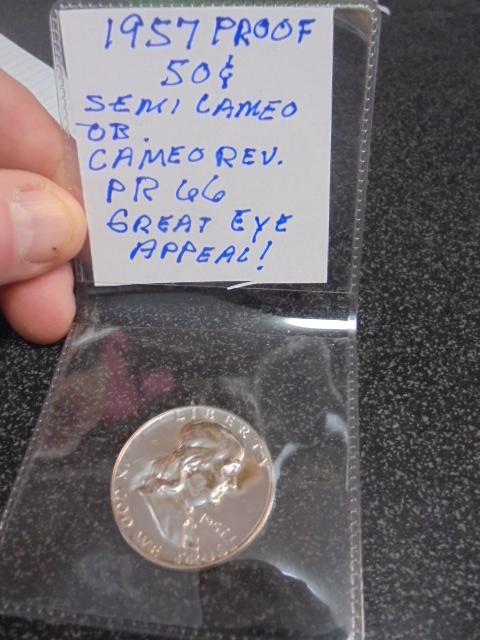 1957 Proof Silver Franklin Half Dollar