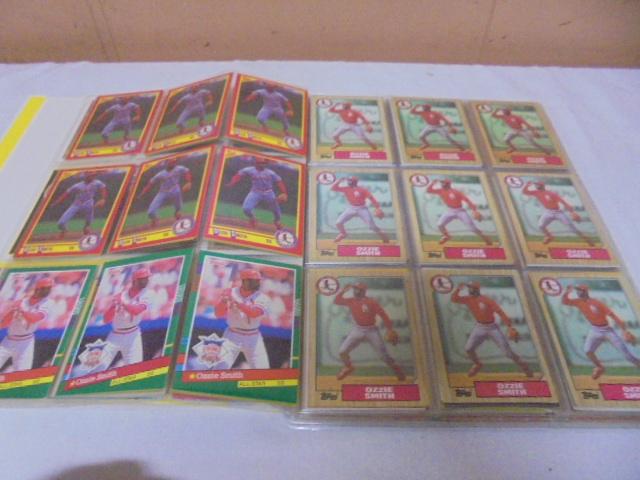 Large Group of Ozzie Smith Baseball Cards