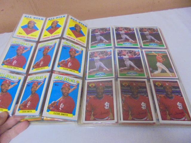 Large Group of Ozzie Smith Baseball Cards
