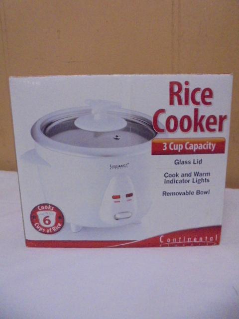 Continental 3 Cup Capacity Rice Cooker