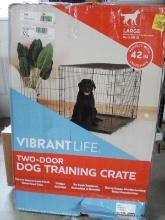2 Door Dog Training Crate for Large dogs up to 90lbs