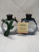 Vivitar canteens 1 blue, 1 green 400ml new with tags