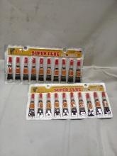 2 Packs of 10 BOLI Super Glue Tubes