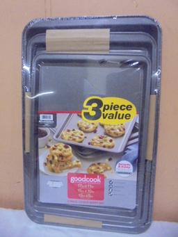 Brand New Good Cook 3pc Cookie Sheet Set