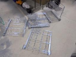 4pc Group of Assorted Stainless Steel Cabinet Organizers