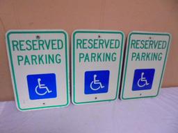 Group of 3 Heavy Metal Handi-Cap Packing Signs