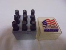 Set of 9 CH Hanson Co. Number Punches