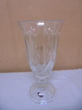Beautiful 2pc Lead Crystal Hurricane Candle Holder