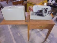 Vintage Sears Kenmore Sewing Machine w/ Sewing Cabinet