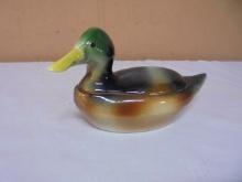 Vintage Ceramic Covered Duck Dish
