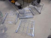 4pc Group of Assorted Stainless Steel Cabinet Organizers