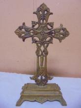 Ornate Iron Cross Table Décor