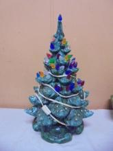 Vintage Large Lighted Ceramic Christmas Tree