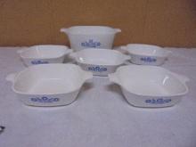 Group of 6 Corningware Blue Cornflower Baking Dishes