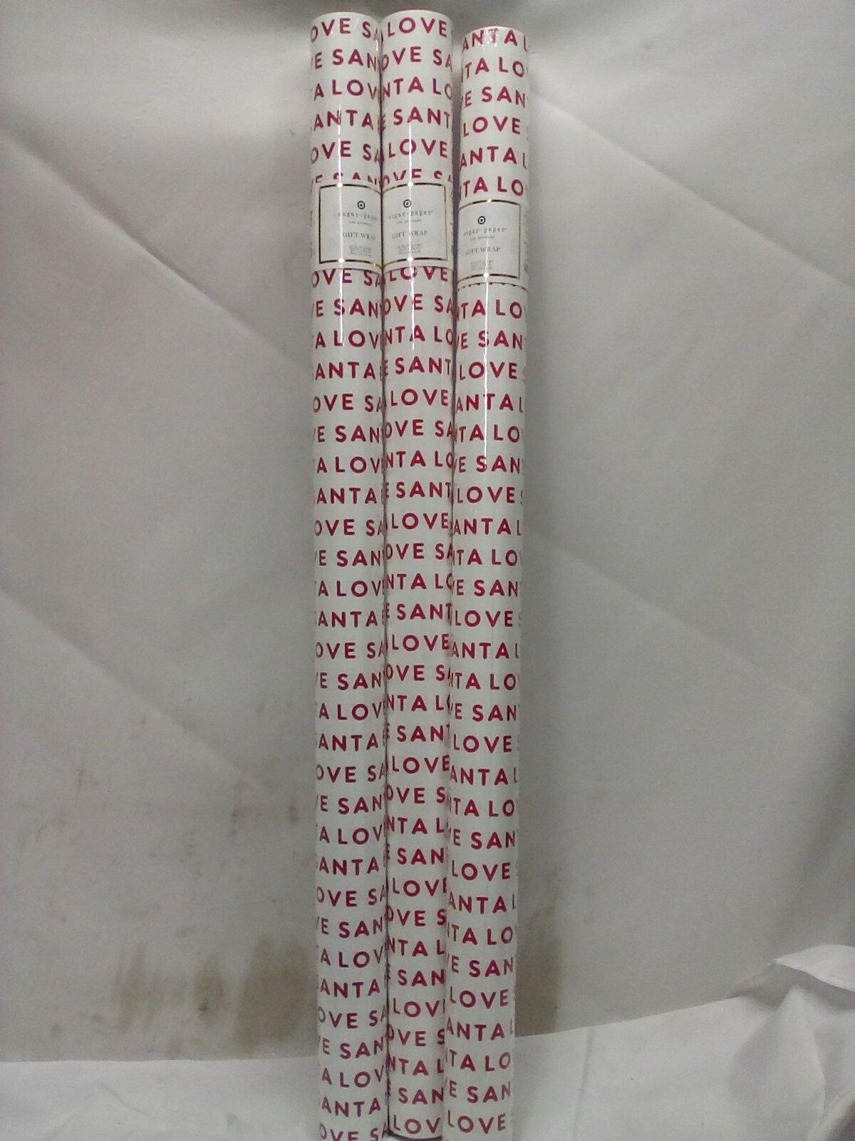 Qty 3 Gift Wrap 25sq ft per Roll